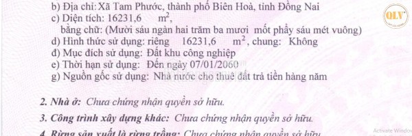 BÁN ĐẤT  – CCN DỐC 47, TAM PHƯỚC, BIÊN HÒA, ĐN – 52.122m²