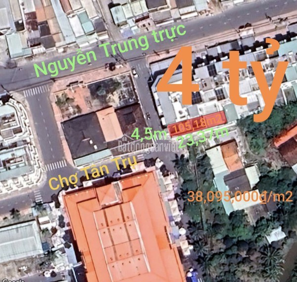 Bán nhà phố mặt tiền trung tâm chợ xã Tân Trụ giá chỉ 4 tỷ