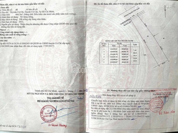 Bán đất đường nguyễn viết xuân thị trấn củ chi diện tích 466m2 có 200m thổ cư