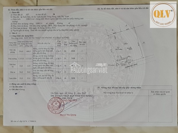 BÁN NHÀ XƯỞNG KCN LINH TRUNG 3, TRẢNG BÀNG, TN 10.802m²