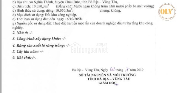 BÁN 3 LÔ ĐẤT LIỀN KỀ KCN CHÂU ĐỨC, NGHĨA THÀNH, BRVT