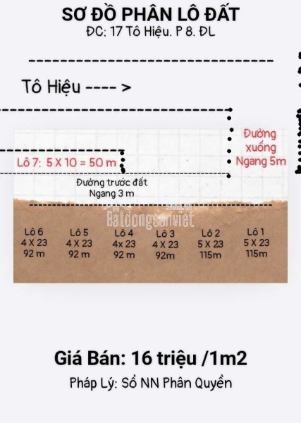 Bán đất 92m2, giá siêu hời hàng hiếm ngay trung tâm Đà Lạt