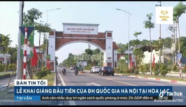 Lô đất 100m2 full thổ sẵn sổ gần Đại Học Quốc Gia, CHợ Hòa Lạc