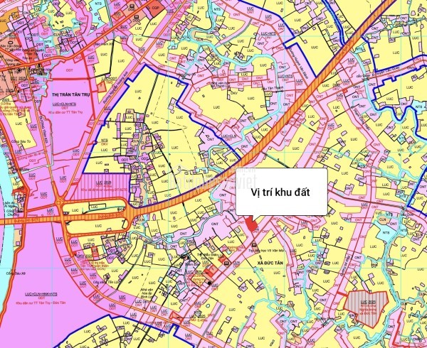 Bán đất lúa chuyển thổ xã Vàm Cỏ gần Quốc Lộ 50B giá 3,8 tỷ