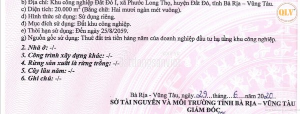 Bán 3 lô đất liền kề  KCN Đất Đỏ, Bà Rịa - Vũng Tàu