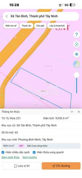 Đất mặt tiền Tân Châu Tây Ninh giá 3.5 tỷ