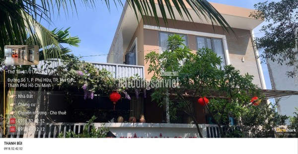 Chủ bán đất tặng nhà, giá đầu tư thảo điền, khu khách tây nhộn nhịp
