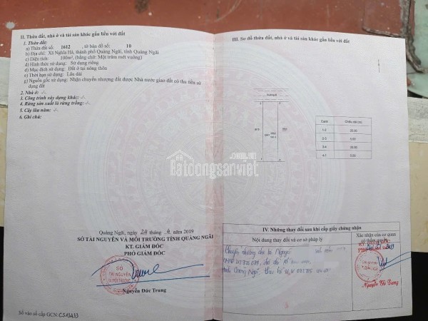 Bán đất nền dự án Nghĩa Hà, TP. Quảng Ngãi, 100m2, sổ đỏ, 750tr