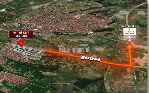 Chính Thức mở bán dự án Khu Đô Thị Yên Hồng - Yên Lạc - Vĩnh Phúc. Giá bán làm khách hàng bất ngờ.