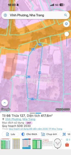 Bán đất thôn Tây, Vĩnh Phương, Nha Trang, Khánh Hòa - Mặt tiền thôn Trung, gần chợ Vĩnh Phương