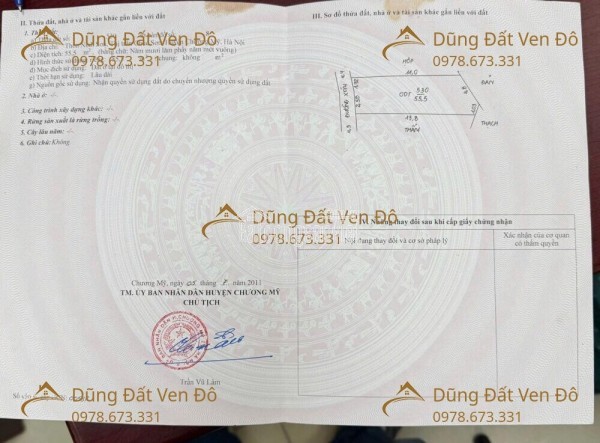 LÔ ĐẤT 1267M TẠI SƠN ĐỒNG, TIÊN PHƯƠNG, CHƯƠNG MỸ