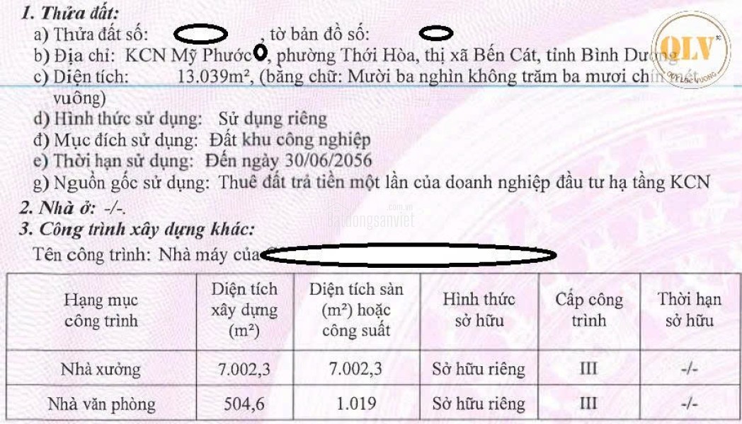 Bán nhà xưởng tại Phường Mỹ Phước, Thị xã Bến Cát, Bình Dương 7.506m²