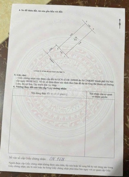 VỚI TÀI CHÍNH HƠN 1 TỈ CÓ NGAY 62,5M ĐẤT NGAY TỈNH LỘ 87 TẠI SƠN TÂY - HÀ NỘI