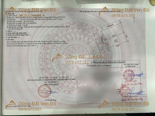 Bán nhà Xưởng 111,3m2 Thụy Hương -chương mỹ-Hà nội