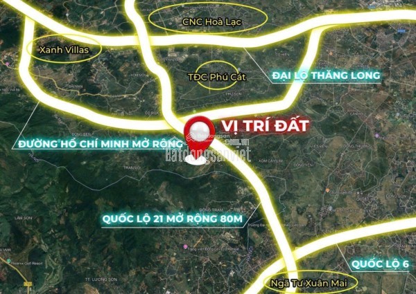 Chính Chủ Bán rẻ 120m2 Đối Diện 2 Tòa Chung Cư Khu Tái Định Cư Bắc Phú Cát - Đất Hòa Lạc giá Rẻ