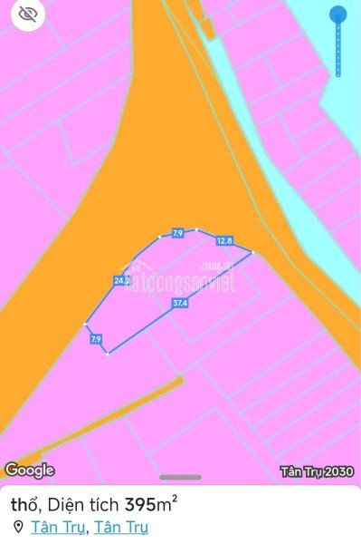 Bán lô đất lúa 4 mặt tiền chuyển thổ phân lô giá chốt 4 tỷ