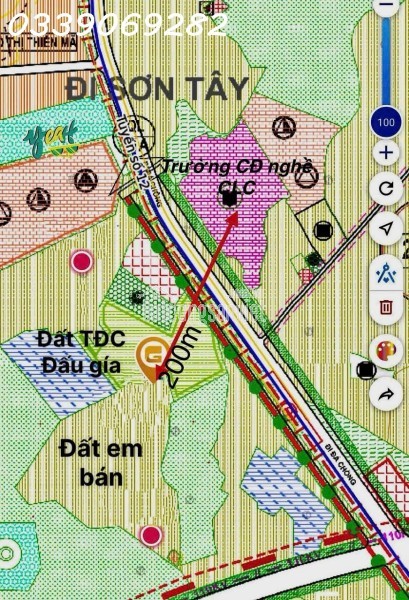 Tiết lộ lô đất 100m2 gần Đại học Quốc Gia, khu vực trung tâm Hòa Lạc. Phù hợp xây trọ, đầu tư sinh