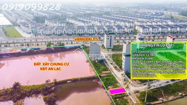 Chính chủ bán lô đất cực hiếm khu đất dịch vụ 4.6 ha Vân Canh sát An Lạc Symphony 3 bước chân ra