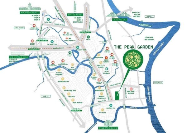 ****Nhận giữ chỗ 200 căn The Peak Garden Quận 7 sát cạnh nhà ga Tân Mỹ, Quận 7 với giá từ 75