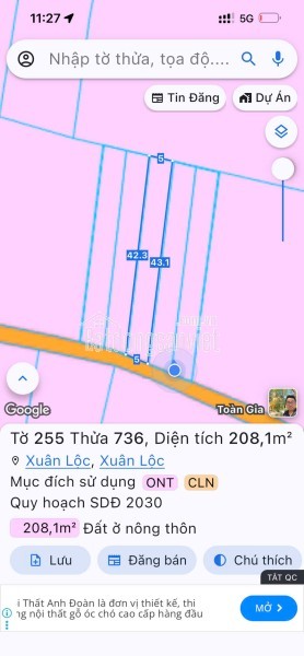 Bán vườn 3216m2, Xuân Phú, Xuân Lộc. Đồng Nai. Giá 1,8 ty. Lh 0984488048.