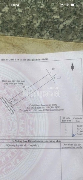 Bán đất Mt Nhựa Xuân Hiệp-Tân Tiến, Xuân Lộc. Đồng Nai. Giá 3.25ty. Lh 0984488048.