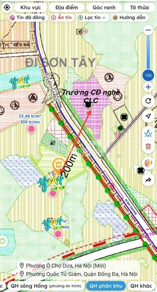 Đất nền Hòa Lạc, cách QL21 rộng 80m vài bước chân. Giá chỉ hơn 40tr/m