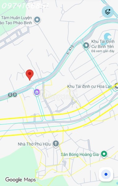 CHÍNH CHỦ BÁN LÔ ĐẤT HÒA LẠC, MẶT ĐƯỜNG TỈNH 420. CÁCH TRUNG TÂM VŨ TRỤ VIỆT NAM 2,3KM. VỊ TRÍ LÕI