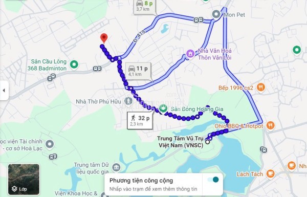 CHÍNH CHỦ BÁN LÔ ĐẤT HÒA LẠC, MẶT ĐƯỜNG TỈNH 420. CÁCH TRUNG TÂM VŨ TRỤ VIỆT NAM 2,3KM. VỊ TRÍ LÕI
