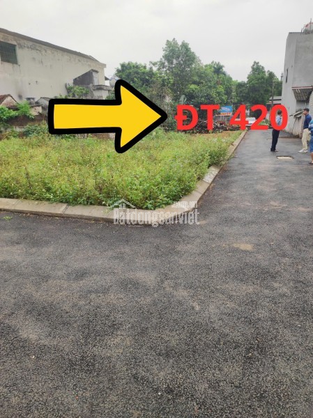 CHÍNH CHỦ BÁN LÔ ĐẤT HÒA LẠC, MẶT ĐƯỜNG TỈNH 420. CÁCH TRUNG TÂM VŨ TRỤ VIỆT NAM 2,3KM. VỊ TRÍ LÕI