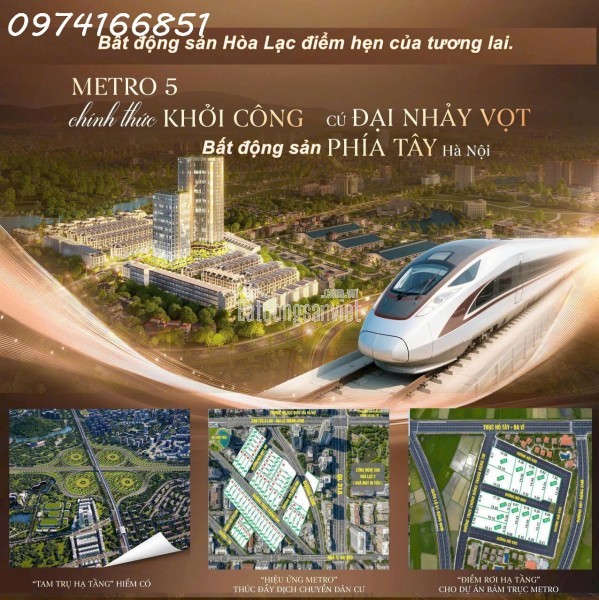 CHÍNH CHỦ BÁN LÔ ĐẤT HÒA LẠC, MẶT ĐƯỜNG TỈNH 420. CÁCH TRUNG TÂM VŨ TRỤ VIỆT NAM 2,3KM. VỊ TRÍ LÕI