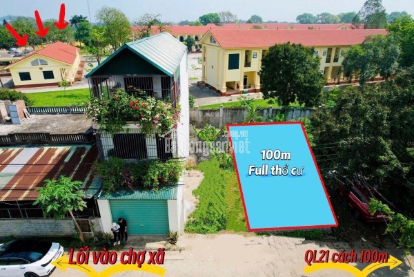 ÔI HÀNG CỰC HIẾM MẶT QUỐC LỘ 21 DIỆN TÍCH 100M  CHÍNH CHỦ EM CẦN BÁN TRUNG TÂM HOÀ LẠC