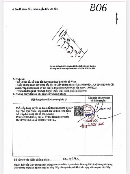 Bán đất chính chủ  Phú Cát/ Hòa Lạc  101.7m2 đất fun thổ cư. 4.x tỷ , lh 0966329691