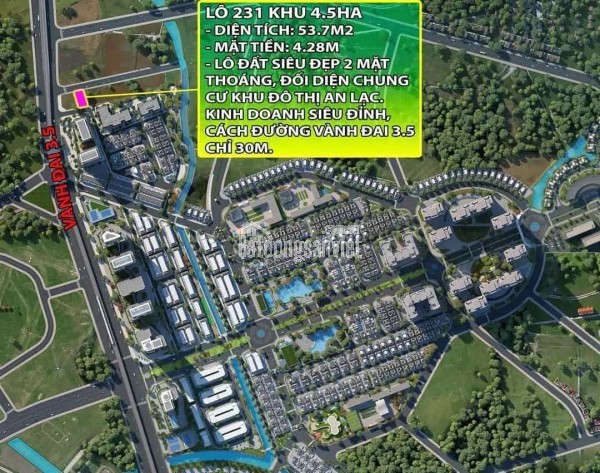 TÔI CẦN THANH KHOẢN LÔ ĐẤT DỊCH VỤ VAN CANH KHU 4.5HA DIỆN TÍCH 54M GIÁ 18XTR/M