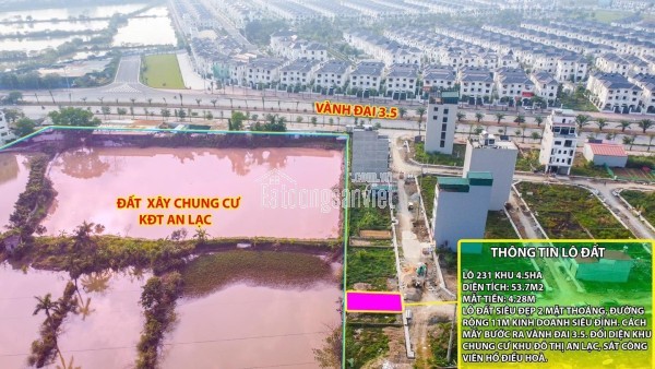 TÔI CẦN THANH KHOẢN LÔ ĐẤT DỊCH VỤ VAN CANH KHU 4.5HA DIỆN TÍCH 54M GIÁ 18XTR/M
