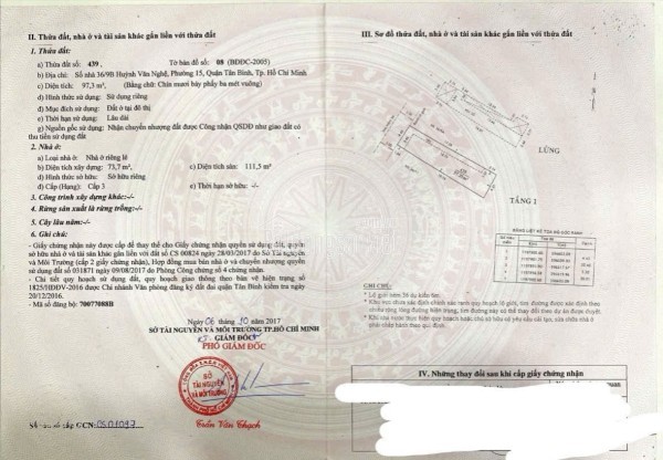 Bán nhà MT 98m2, sẵn 5 PN 5wc, Giá 8,5 tỷ Huỳnh Văn Nghệ, P.15, Tân Bình