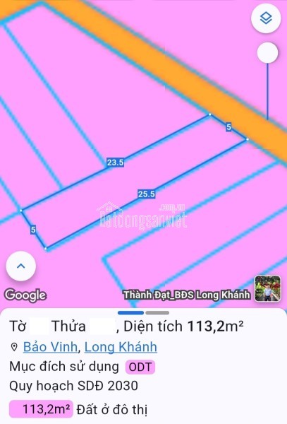 210m² THỔ CƯ, NGAY CHỢ HÀM NGHI – TP LONG KHÁNH – ĐN. CƠ HỘI X2,3 TÀI SẢN.