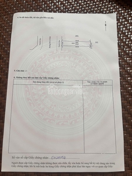 CHÍNH CHỦ CẦN BÁN ĐẤT THỔ CƯ - PHƯỜNG THỚI HÒA, TP. HỒ CHÍ MINH