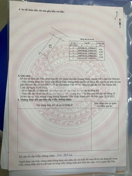 BÁN ĐẤT 76M² QUANG MINH – TRỤC KINH DOANH – FULL THỔ CƯ 100%