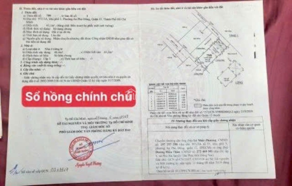 Bán nhà hẻm 971/3A KP3 P. An Phú Đông Q12 nhà trống giao ngay