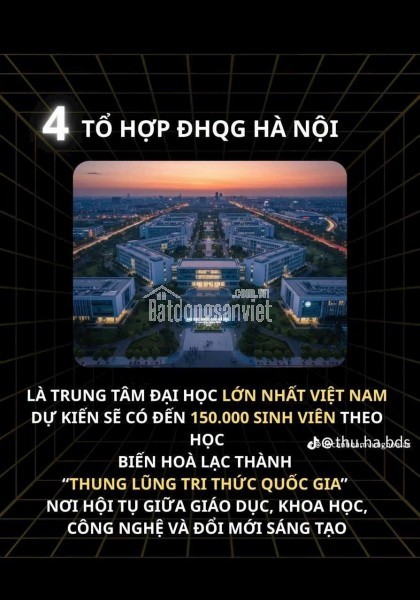 💡 HÒA LẠC – “QUẬN 9” CỦA MIỀN BẮC?
Nếu BĐS Quận 9 từng tăng giá hơn 10 lần nhờ Khu Công nghệ