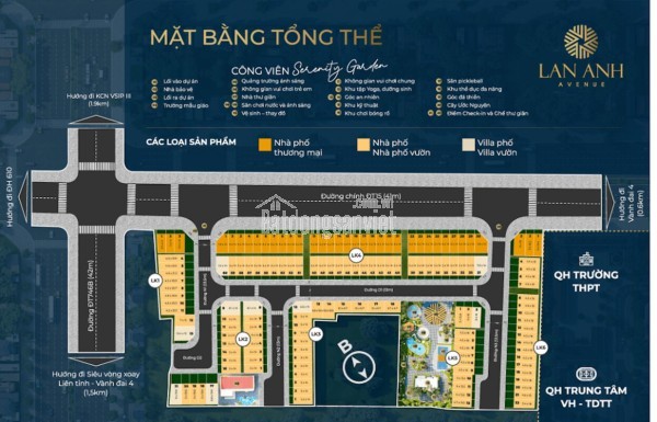 Bán nhà 2 lầu mặt tiền đường DT15 rộng 42m, vỉa hè 10m chỉ 2,3 tỷ. Lan Anh Avenue - long: