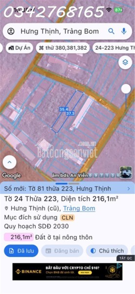 Bán đất thổ cư 300m2 Đông Thạnh, Hóc Môn - 13 Tỷ - Sổ Đỏ