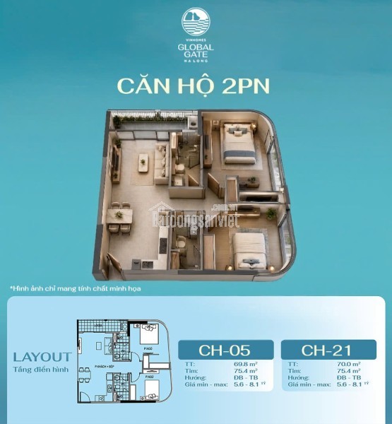 Chính thức chào bán đợt 1 Tòa G2 (25 tầng) – Căn 2PN góc (70m2) chuẩn sống Wellness thượng lưu.