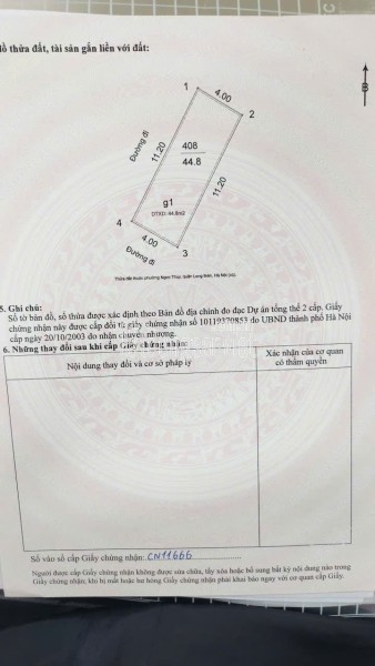 Bán nhà vị trí đẹp đường Thạch Bàn - Long Biên.
