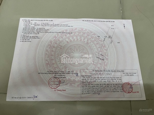 BÁN GẤP ĐẤT CHÍNH CHỦ GIÁ NGỘP TRẢ NỢ & XUỐNG SÀI GÒN Xã Thạnh Bình, Huyện Tân Biên, Tây Ninh