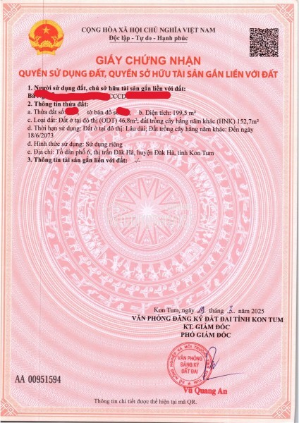 Siêu phẩm đầu tư giữ tiền tại Đắk Hà, Kon Tum, giá chỉ nhỉnh 1 tỷ!