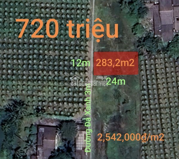 Bán thu hồi vốn lô đất thổ gần KCN Phú Ngãi Trị giá 720 triệu