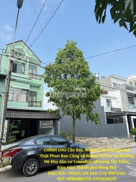 CHÍNH CHỦ Cần Bán Nhanh Căn Nhà Lầu Đổ Thật Phun Ban Công Sổ Riêng Thổ Cư Tại Biên Hòa, TP Đồng Nai