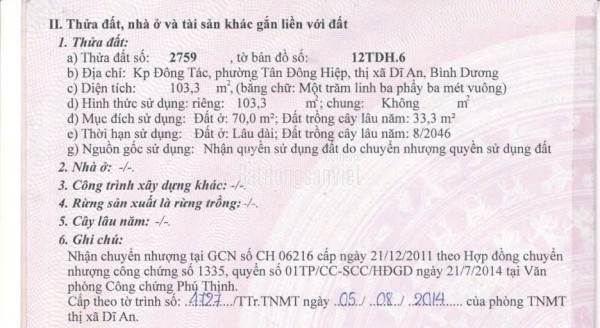 ►  SIÊU PHẨM ĐẤT BÌNH DƯƠNG - DĨ AN – SỔ RIÊNG – GIÁ TỐT ĐẦU TƯ & AN CƯ