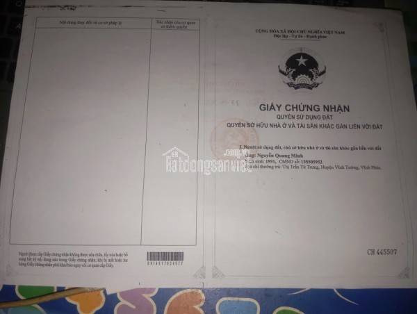 CẦN BÁN ĐẤT MẶT TIỀN TỈNH LỘ 304 – ĐƯỜNG NGUYỄN TIẾN SÁCH XÃ  VĨNH TƯỜNG – PHÚ THỌ
